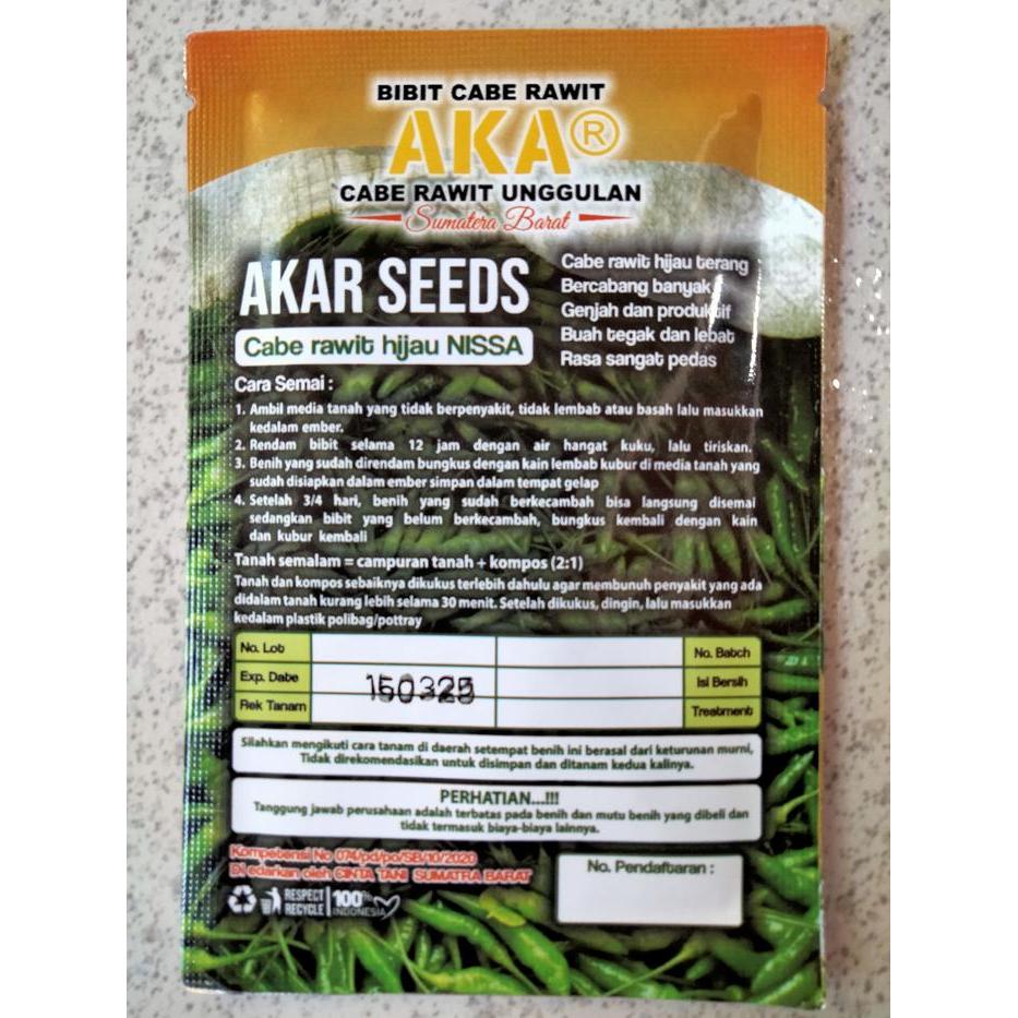 STOK TERBATAS Benih Cabe Rawit Hijau NISSA 10 Gram - Bibit Cabai Rawit Ijo Nisa - cabai akar nissa