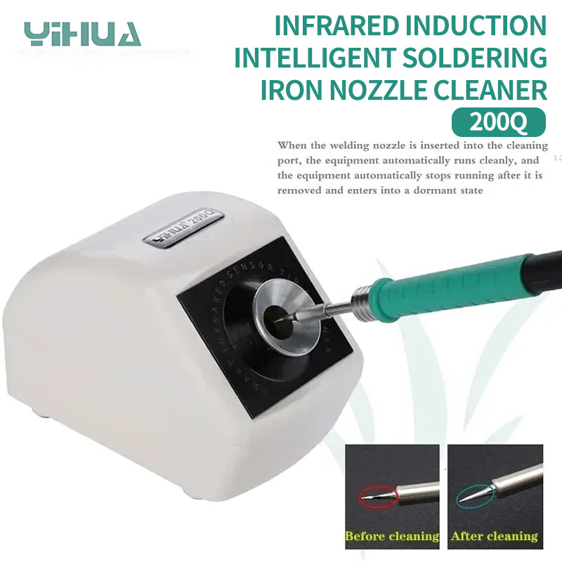 YIHUA 200Q Intelligent Infrared Sensing Soldering Iron Nozzle Cleaner Suitable for Welding Soldering