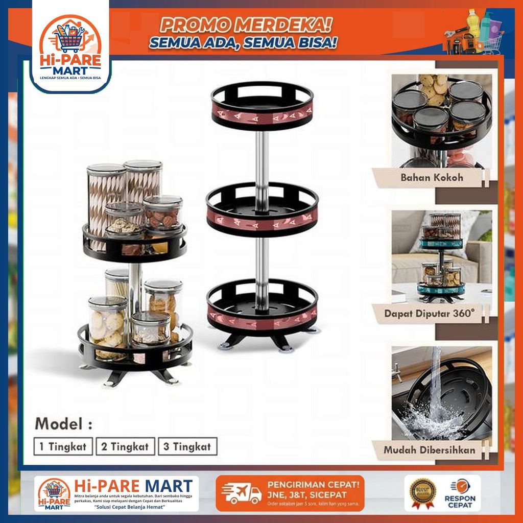 RAK SUSUN TOPLES KUE JAJAN LEBARAN IDUL FITRI AESTHETIC SNACK TRAY SET RANGKA BESI 1 SUSUN Hi-PARE M