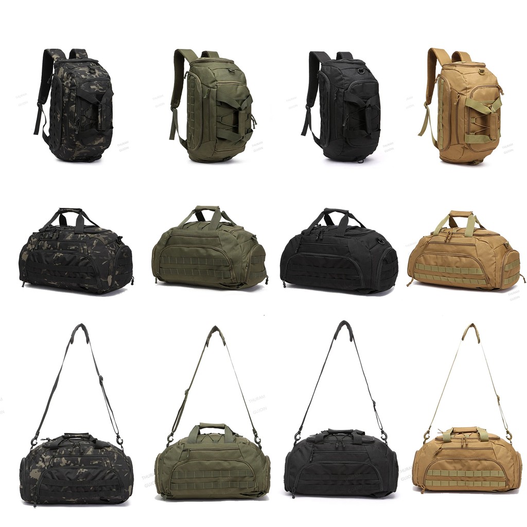 Gym Backpack with Shoe Compartment Convertible Duffel Sling Bag for Men Women Weekender Overnight