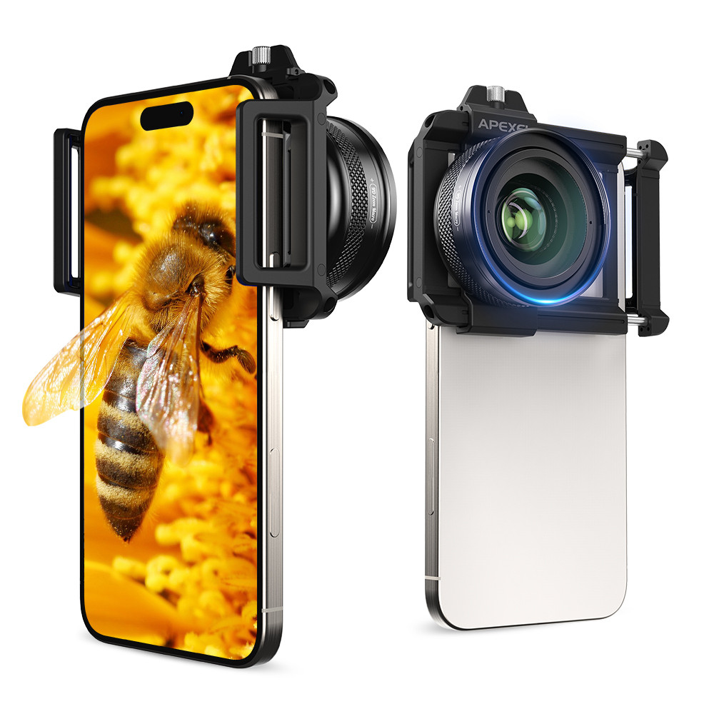APEXEL New 10-20X Zoom Macro Lens High Quality HD Micro Lenses Support Eye Macro Photography for
