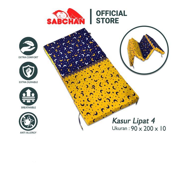 PROMOO SABCHAN - Kasur Busa Lipat 4 Kasur Lantai Kecil Untuk 1 Orang Ukuran 90x200x10 Premium Murah