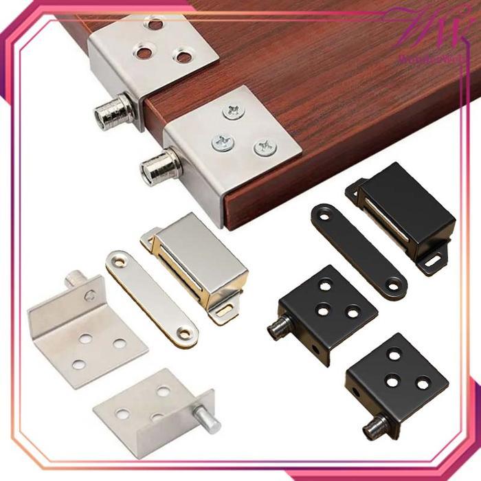 1set Engsel Putar Magnet Engsel Pivot Pintu 360 Derajat Engsel Pintu Lemari Engsel Putar Engsel