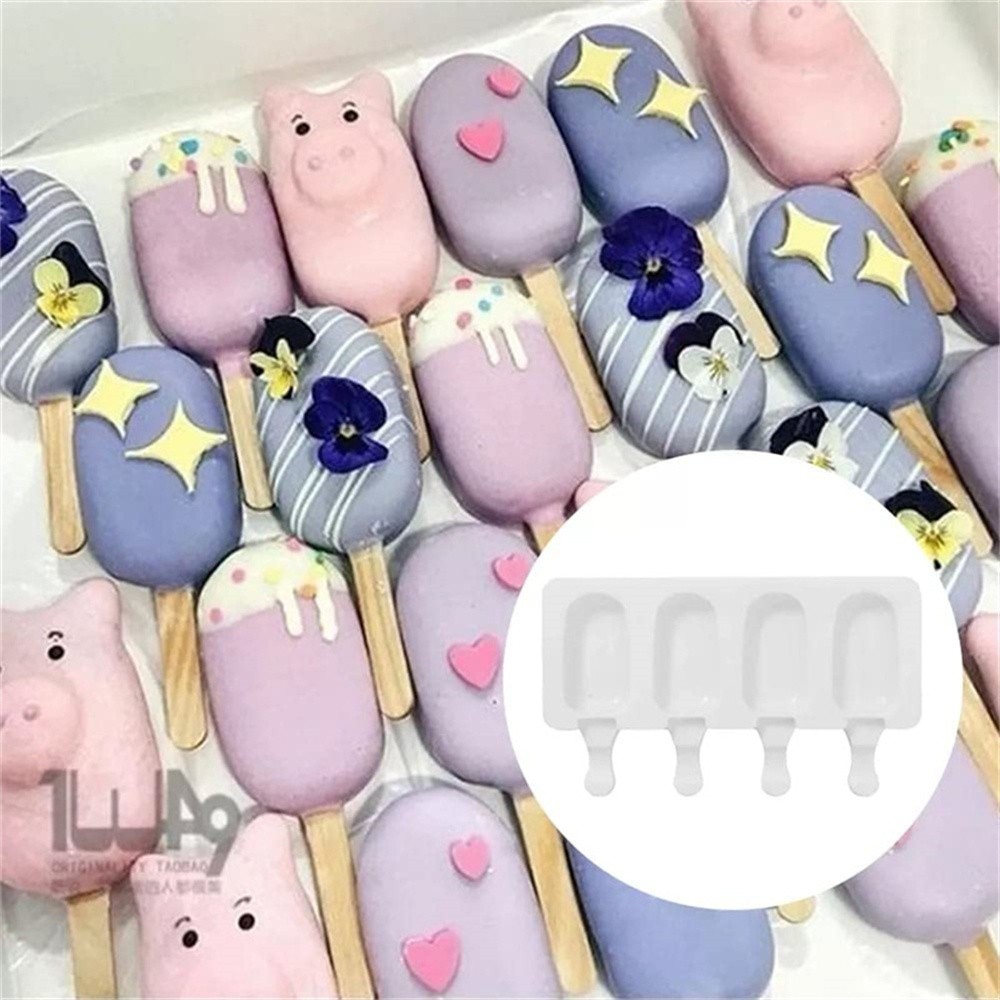 3pcs Popsicle Molds with 50 Sticks 12 Cavities Silicone Popsicle Molds & Ice Cake Pop Mold Maker for