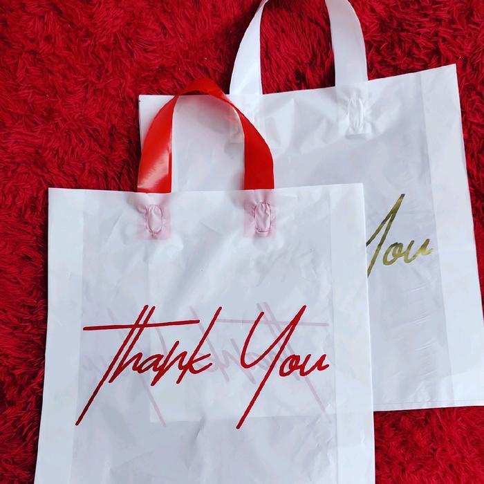 Kantong plastik thankyou kantong plastik motif thank you murah berkualitas kantong belanjaan,mall