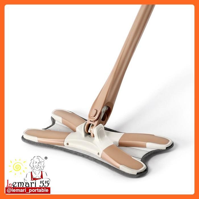 ALAT PEL LANTAI FLEXIBLE PERAS / SUPER MOP X SHAPE FLAT MOP FLEXIBLE