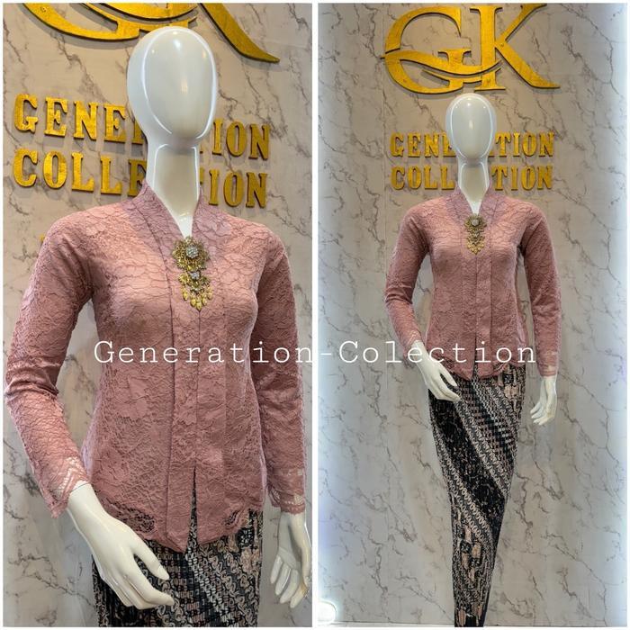 New Kebaya Kartini Pendek Brokat Premium Busui Model Dress Wanita /Kebaya Modern / Kebaya Lamaran /