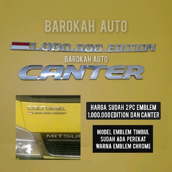 EMBLEM CANTER DAN 1 JUTA EDITION SUDAH 2PC EMBLEM BEST QUALITY