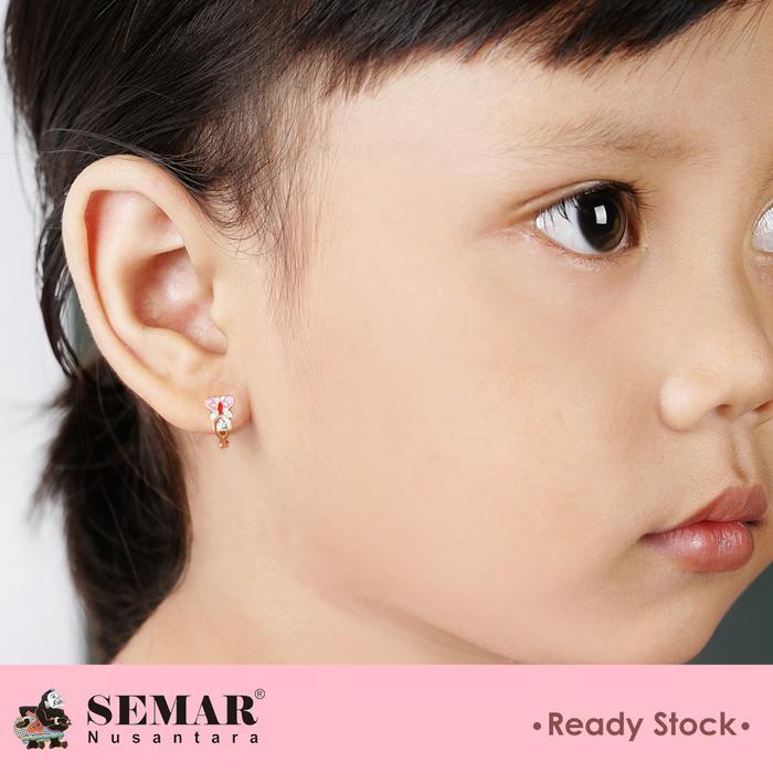 Anting Emas Baby Colour Butterfly Kids Gold 10K Semar Nusantara Diskon Sale