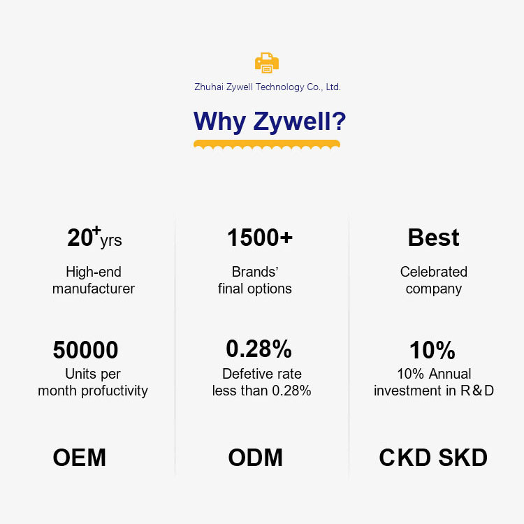 ZYWELL H862 80 mm Thermal Pos Printer with Screen Dual Color Print Function Invoice Receipt Printer