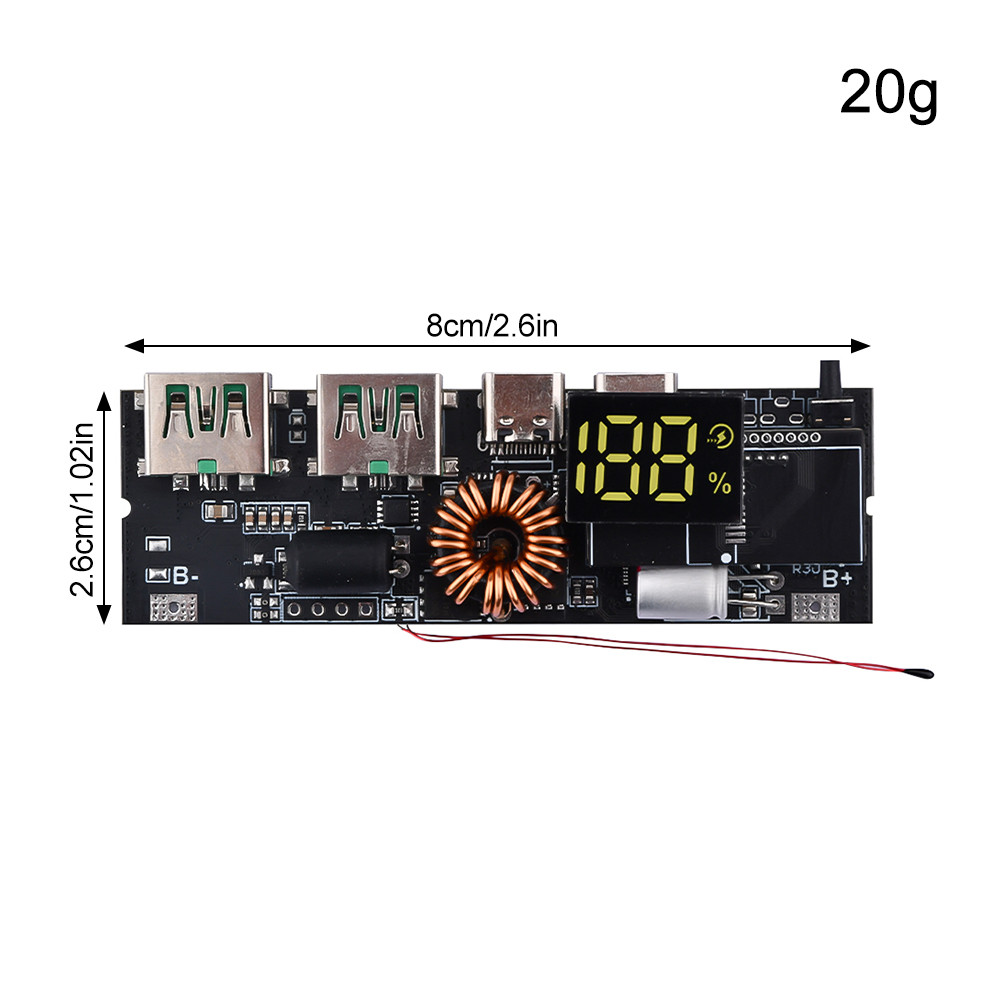 18650 BATTERY CHARGER PROTECTION MODULE POWER BANK PCB MODULE BOARD DUAL USB FAST CHARGING WITH BMS