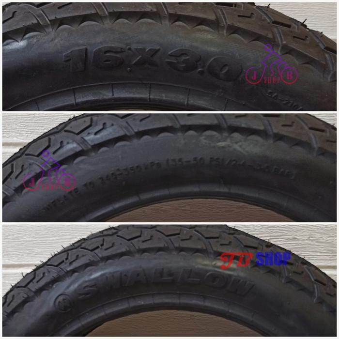 Ban Luar Sepeda 16 X 2.50 3.0 3.00 250 30 Swallow Deli Tire Sepeda Listrik Fat Bike Bmx Dll 16X2.50