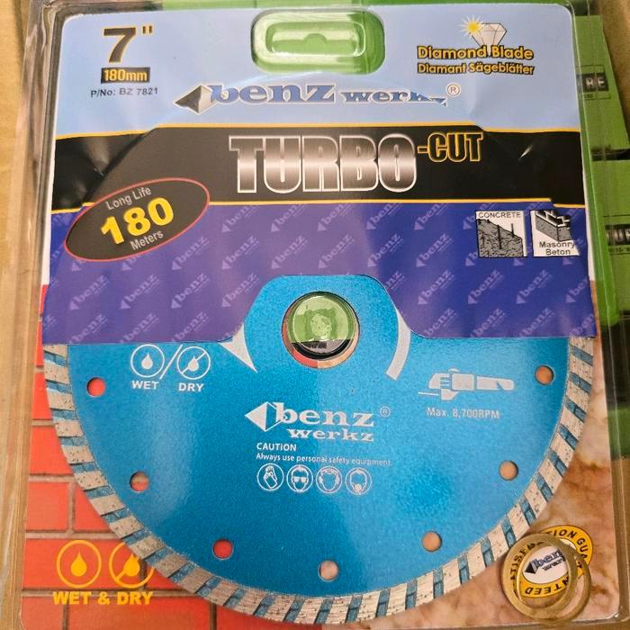 Diamond Wheel 7" Pisau Potong Granit Keramik 7Inch Benz Mata Potong Kramik Granit Turbo 7" Benz