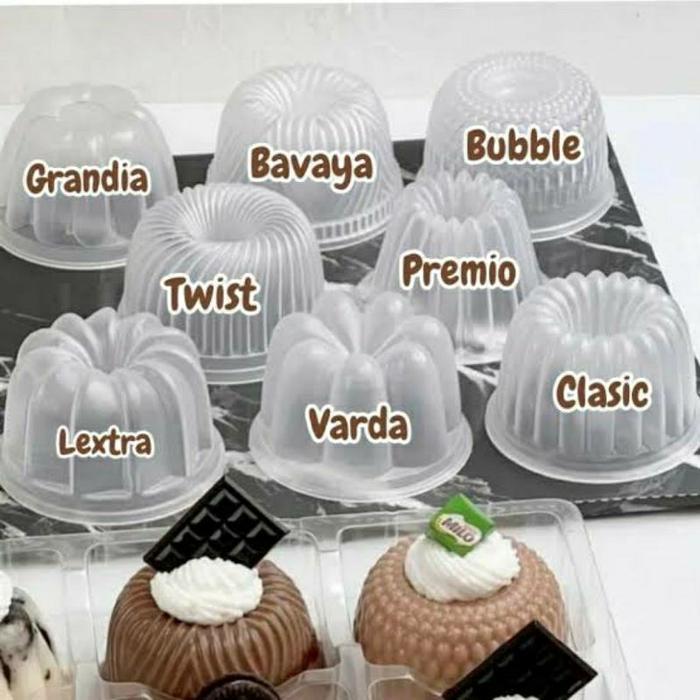 Cetakan Agar Puding Mini Bavaya Classic Twister Jelly Bunga Ulir Puding Green Leaf 0951