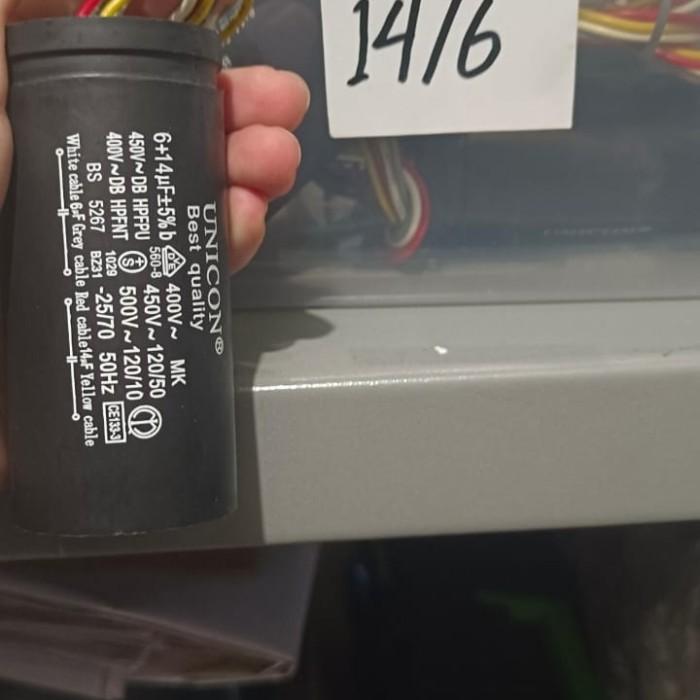 kapasitor mesin cuci sharp 2 tabung 14 6uf kabel 4