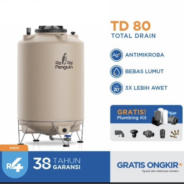 PENGUIN tangki air plus kaki type TD80 kapasitas 800 liter toren TD-80