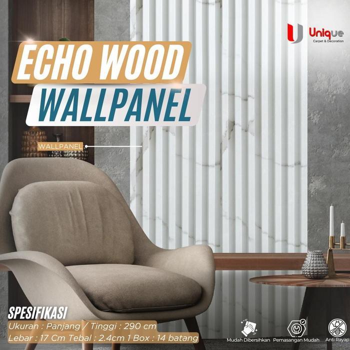 Wall Panel 3D Motif Kayu / Kisi Kisi Wallpanel / Panel Dinding PVC