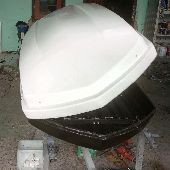 Roofbox Slim Rak Bagasi Atap Mobil Universal 500 Liter Kapasitas Besar Dimensi 170x80x30 cm - putih,