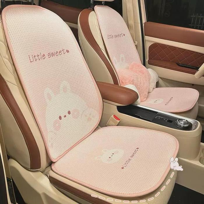 Sarung Alas Jok Mobil Karakter Bunny Pink Imut