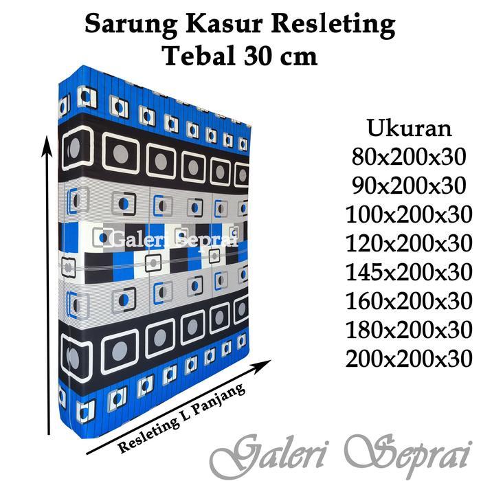 Turu - Sarung Kasur Resleting Tebal 30 Cm, Sprei Kasur Resleting
