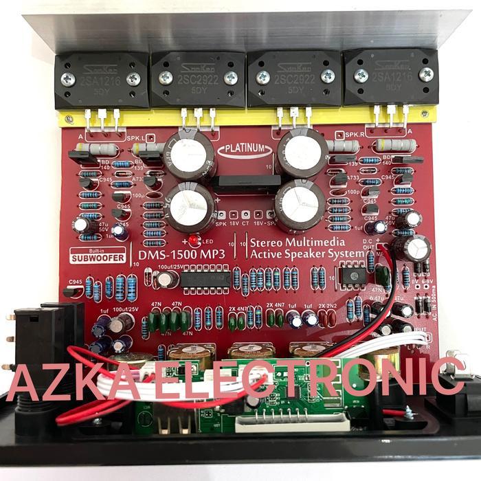 Kit Power Amplifier Speaker Aktif Plus Bluetooth Dms 1500 Populer