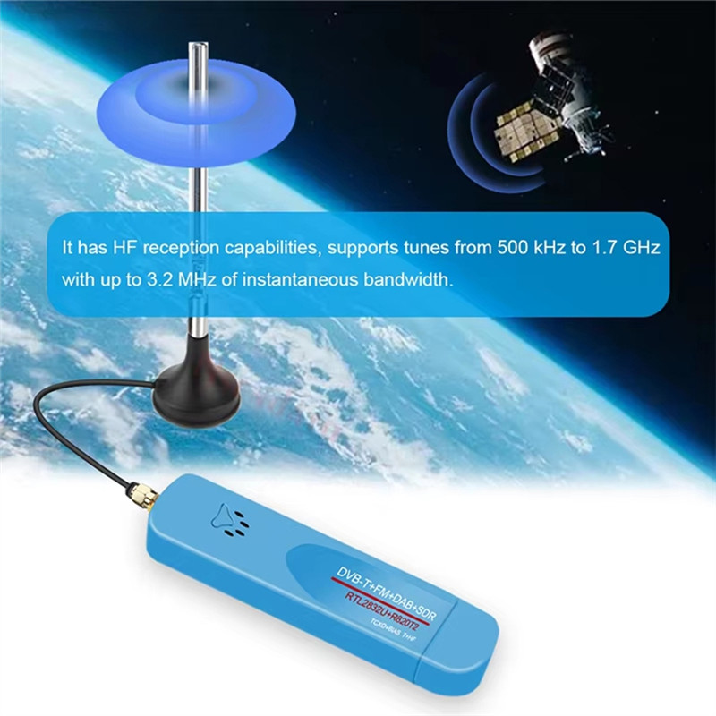 ABZW USB 2.0 RTL SDR TV Tuner Stick Dongle TCXO RTL2832U+R860 FM DVBT TV Stick DVB-T+FM+DAB+SDR TV