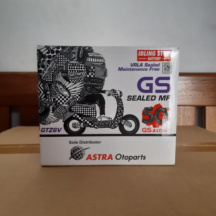 Aki Motor Honda Scoopy, Scoopy Donat Gtz6V Gs Astra Original Aki Kering