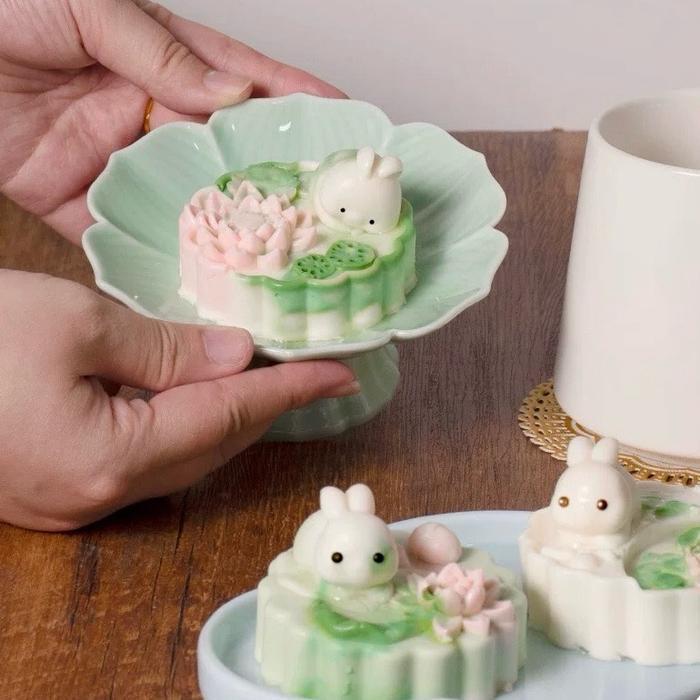 Terlaris Silicone Mooncake 3D Rabbit Silikon Kelinci Lucu Utk Puding, Agar2, Cetakan Jelly