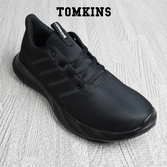 TERBARU TOMKINS Harley - Hitam Sepatu Sekolah Remaja Pria Shoes Sneakers Kasual