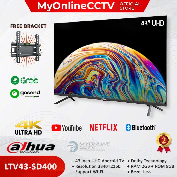 Dahua Smart TV 43 inch UHD LTV43-SD400 Android TV 4K Colorful