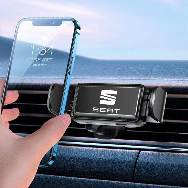 Car Phone Holder Stand Electric Intelligent Induction Navigate For Seat Leon Ibiza Alhambra Exeo