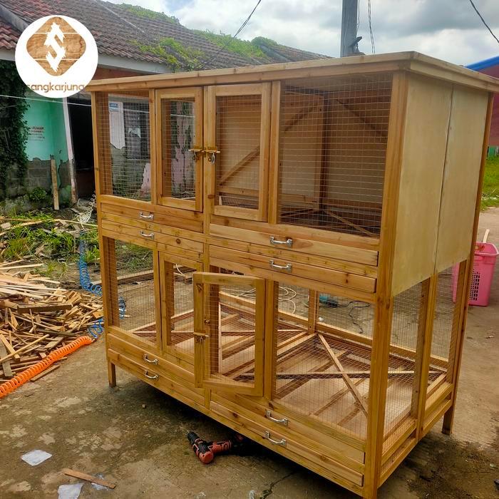 kandang kelinci 2 tingkat custom