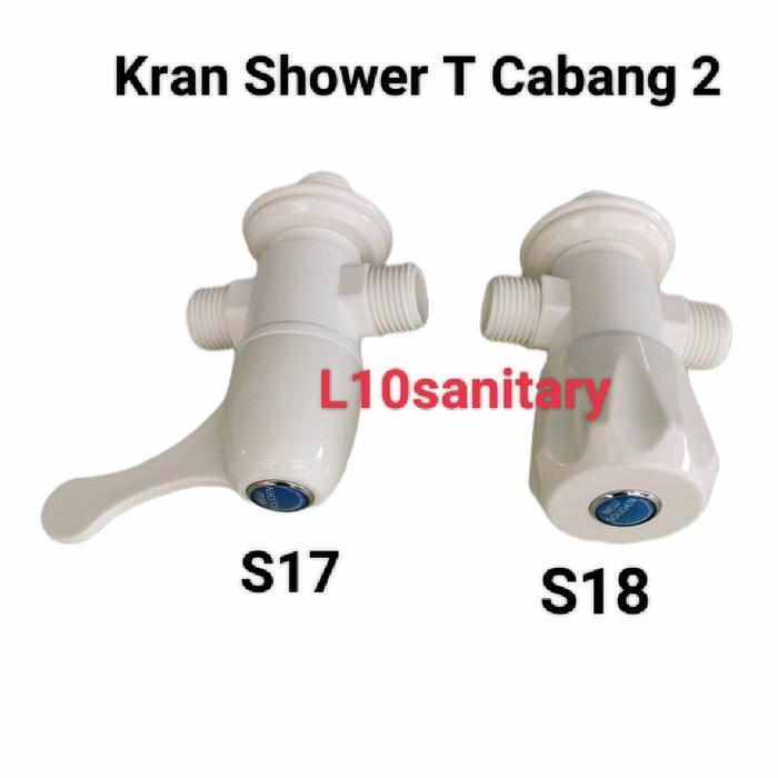 "New" Stop Kran Shower PVC Plastik /Kran Cabang 1 Toilet WC Closet SOLIGEN