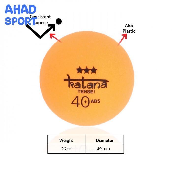 Bola Pingpong Katana 40+ ABS 3 star isi 6 Bola Tenis Meja Pingpong