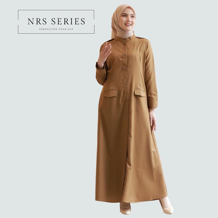 nrs series - baju pdh wanita gamis pemda seragam kerja kekinian