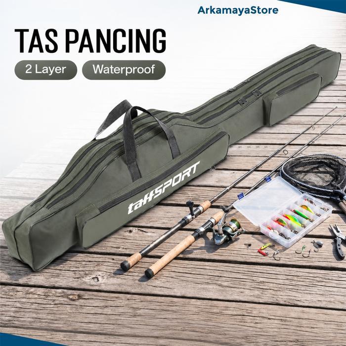 Tas Joran Pancing Panjang 120 Cm 150 Cm Sarung Joran Selempang Jinjing Keren Kuat Dan Awet