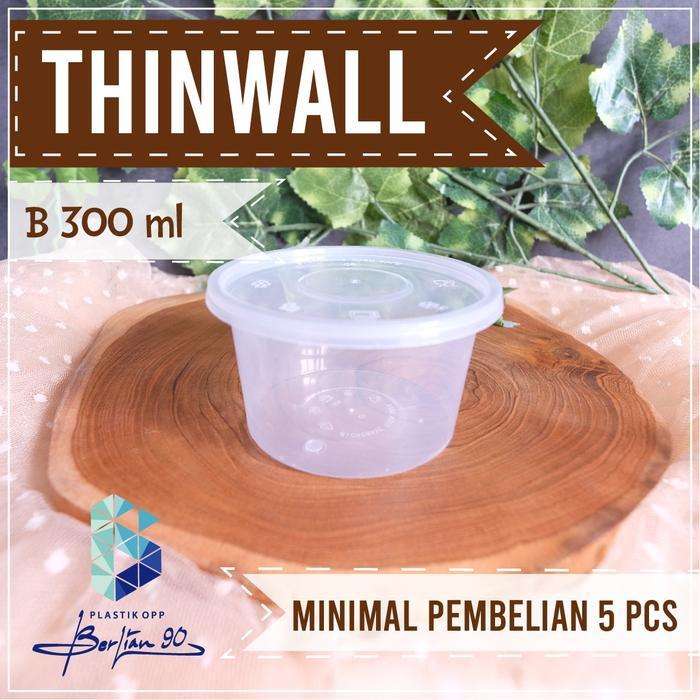 Thinwal Bulat 300 ml Thinwall Mangkok 300ml Wadah Mangkuk Plastik