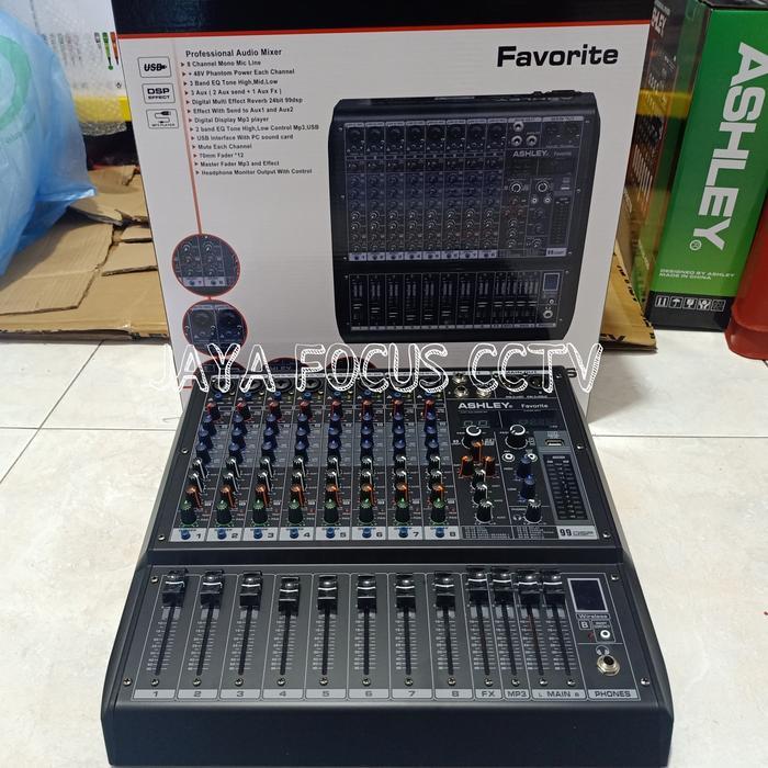 Mixer Audio Ashley Favorite8 / Favorite 8 8 Channel Efect Reverb 99Dsp