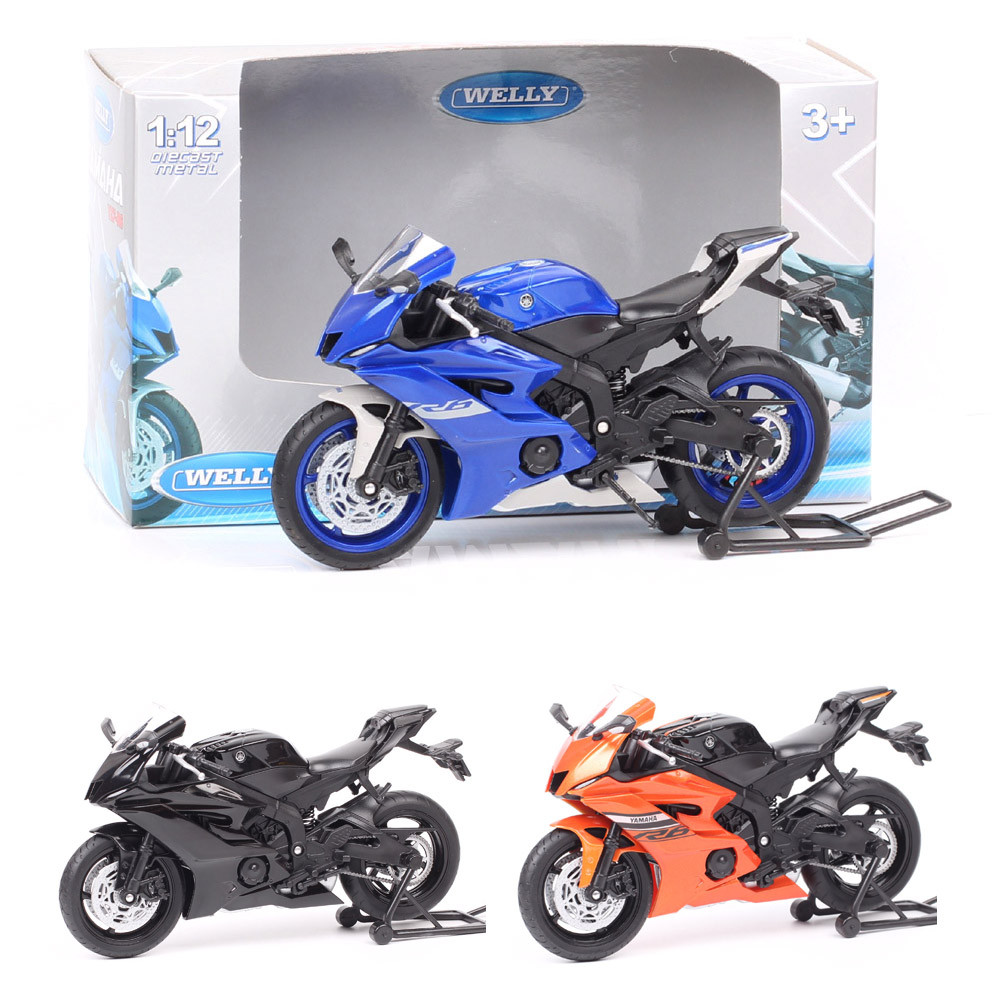 1:12 Scale Welly 2020 Yamaha YZF-R6 R6 Motorcycle Vehicle Racing