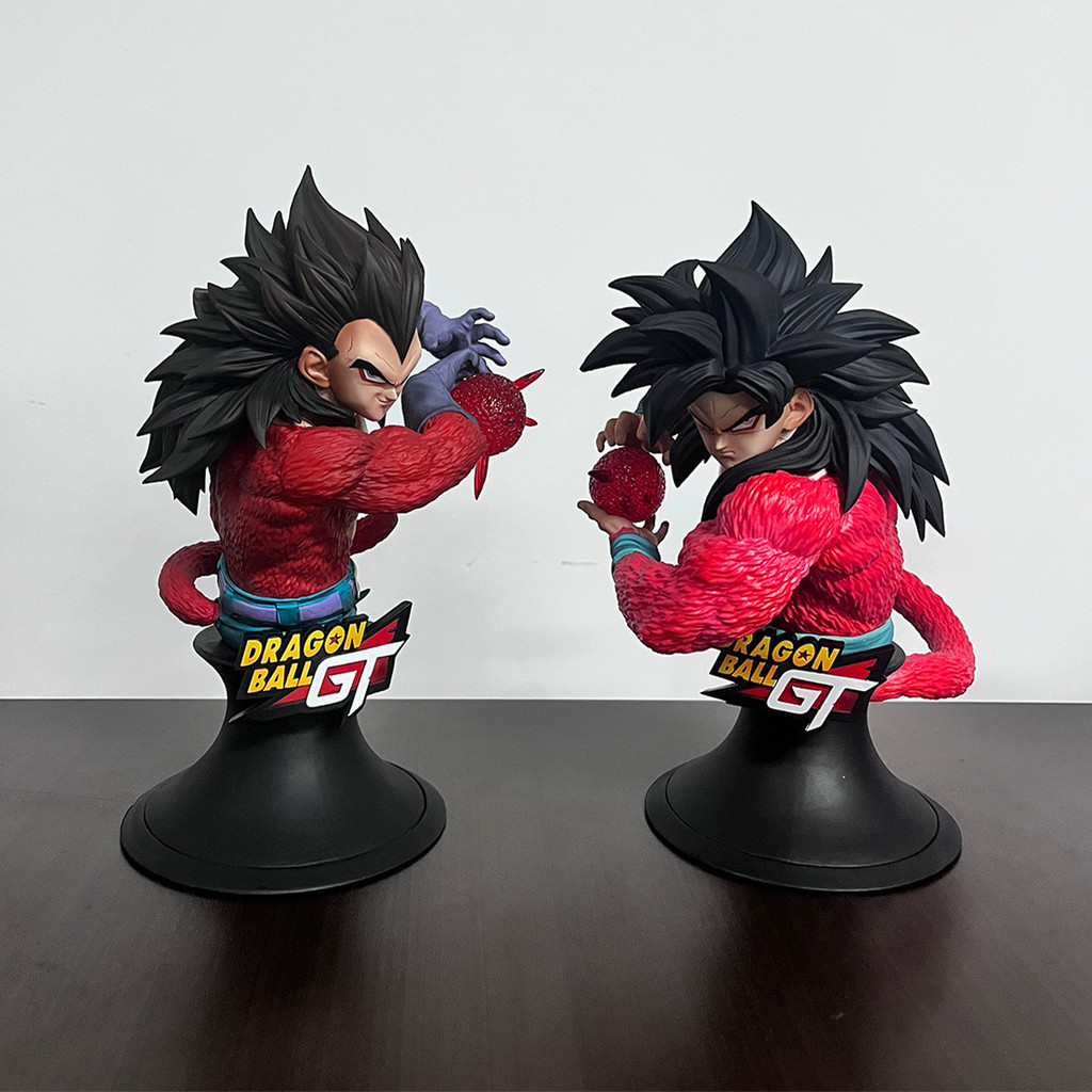  24CM VF Studio Dragon Ball GT Anime Figure Super Saiyan 4 Son Goku Vegeta Bust PVC Statue