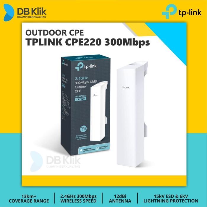 Terbaru Outdoor Wireless Tp-Link Cpe220 2.4Ghz 300Mbps 12Dbi