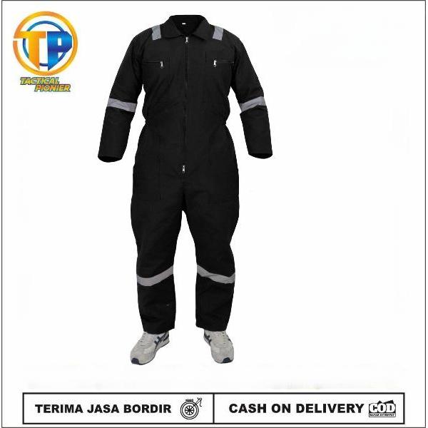 Wearpack Safety Terusan Termurah/Coverall Safety Scotlight/Baju Safety Abu Hitam Merah Navy Panjang