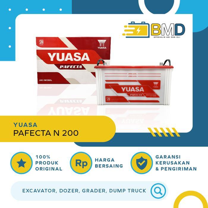 Aki Mobil Yuasa Pafecta N200 - Excavator, Dozer, Grader, Dumptruck dll