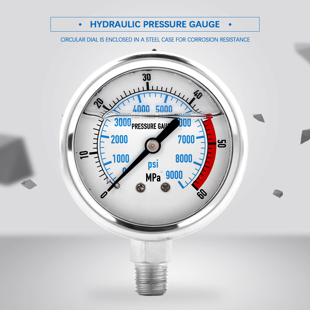 Base Entry Gauge Hydraulic Gauge Water Pressure Gauge Pressure Gauge Hydraulic Pressure Gauge 60MPA/