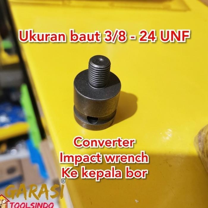 konektor impact wrench ke kepala bor adapter adaptor bor impact wrench