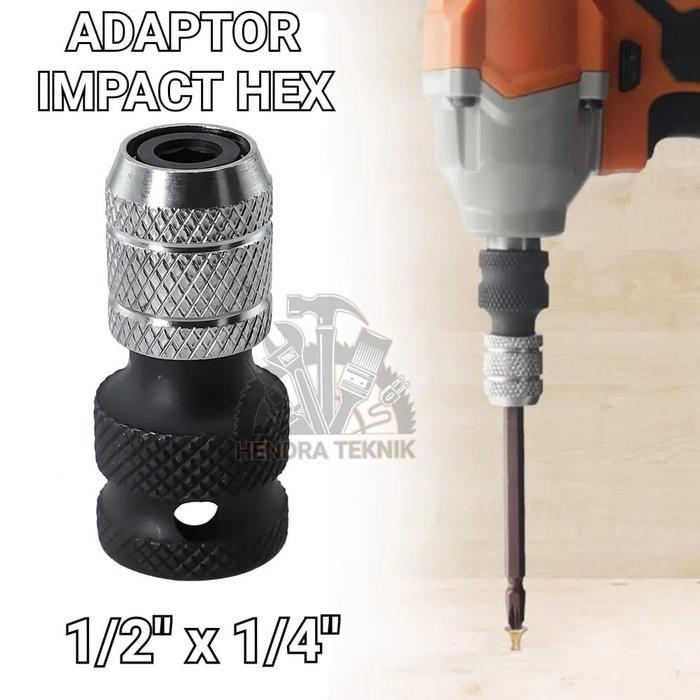 ADAPTOR IMPACT WRENCH 1/2 - MATA OBENG ANGIN ADAPTER SOKET JADI OBENG KEPALA IMPACT WRENCH KE OBENG