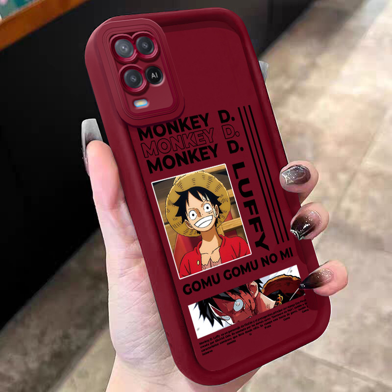 Casing Hp untuk OPPO A54 Case Luffy pria anime Kasing silikon Cesing Softcase anak muda Kesing