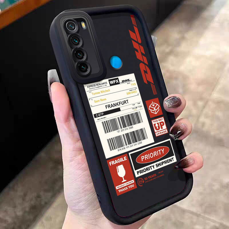 Casing Hp untuk Xiaomi Redmi Note 8 Note 8T Case Gaya Industrial DHL Logistik Kasing silikon Cesing 