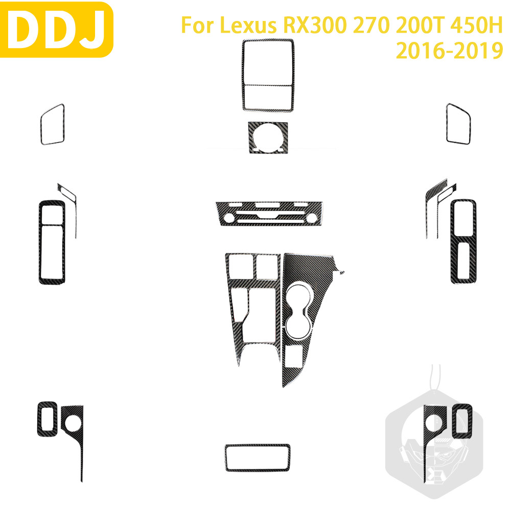 For Lexus RX300 270 200T 450H 2016-2019 Accessories Car Carbon Fiber Interior CD Console Water Cup