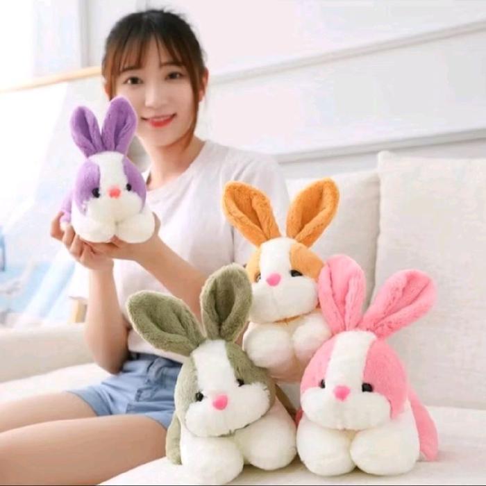 Boneka Kelinci Lucu Imut 4 Warna Bahan Plush Halus Lembut Cocok Buat Hadiah Ulang Tahun Pacar